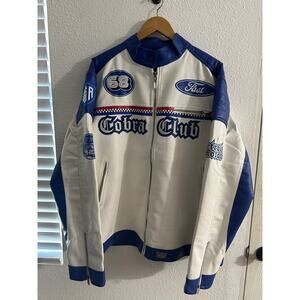 Watson Cobra Club Moto Racing Jacket White Size 3XL